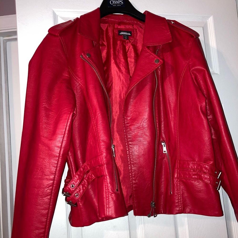 Project Runway Red Leather Jacket